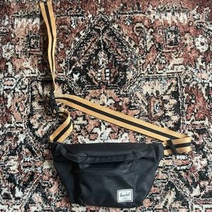 Herschel Supply Co - Black with Tan Stripes Fannypack